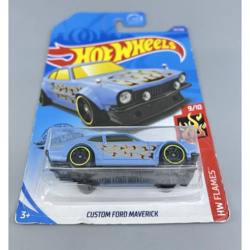 Hot Wheels Custom FORD Maverick Light Blue Kroger HW Flames 9/10 Diecast 1:64